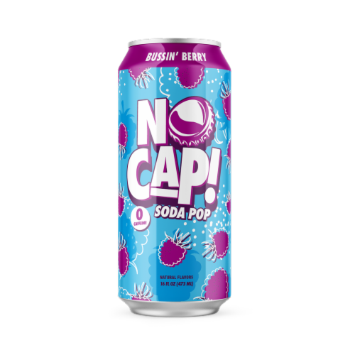 No Cap! Soda Pop Bussin' Berry Zeor Sugar Perspective: front