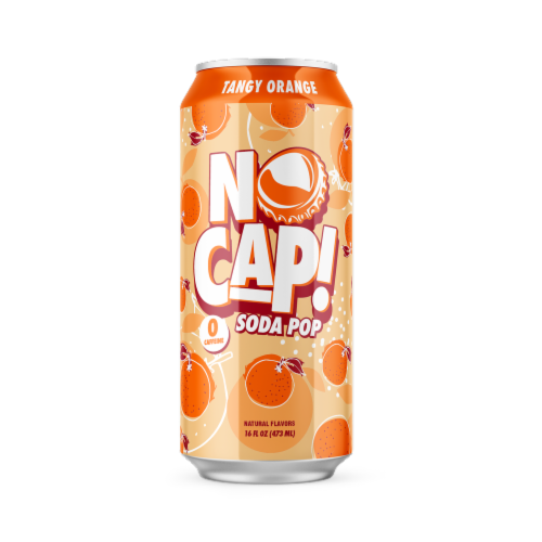 No Cap! Soda Pop Tangy Orange Zero Sugar Perspective: front