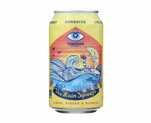 Tribucha Main Squeeze Kombucha Perspective: front