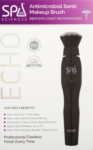 Spa Sciences® ECHO Antimicrobial Sonic Makeup Brush Perspective: front