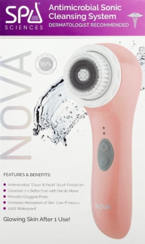 Spa Sciences Nova Antimicrobial Sonic Cleansing System - Pink Perspective: front