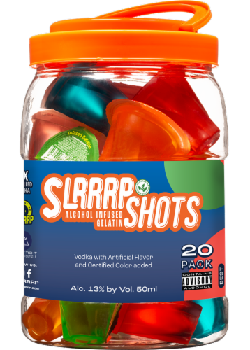Slrrrp Shots Alcohol Infused Gelatin Perspective: front