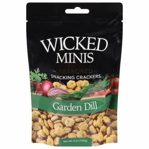 Moonlight Mixes™ Wicked Minis™ Seasoned Garden Dill Oyster Crackers Perspective: front