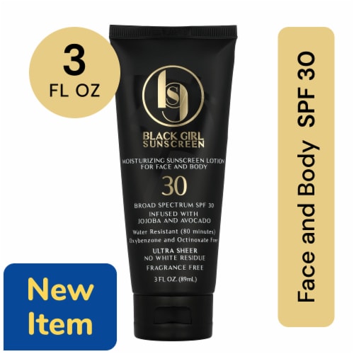 Black Girl Sunscreen SPF 30 Face and Body Sunscreen Perspective: front