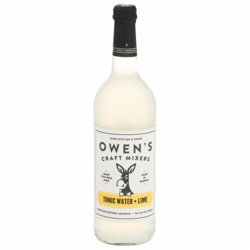 Owen's Craft Mixers Lime + Tonic Water Cocktail Mixer Perspective: front