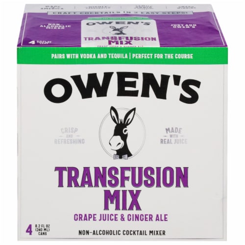 Owens Grape Juice & Ginger Ale Transfusion Mix Perspective: front