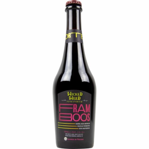 Wicked Weed Brewing Funkatorium Fram Boos Raspberry Sour Ale Perspective: front
