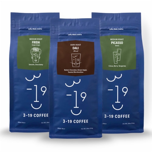 3-19 Coffee Blend Bundle Whole Bean Coffee Perspective: front