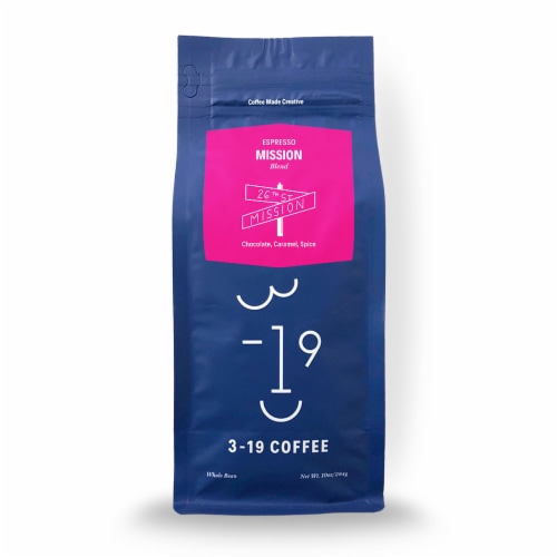 3-19 Coffee Mission Espresso Blend Ground Coffee Perspective: front