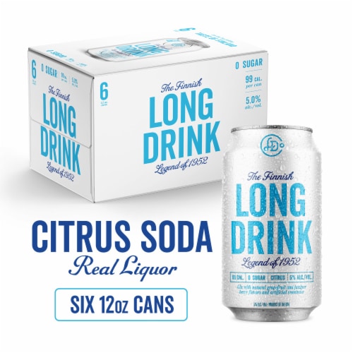 The Finnish Long Drink Zero Cocktail Can Perspective: front