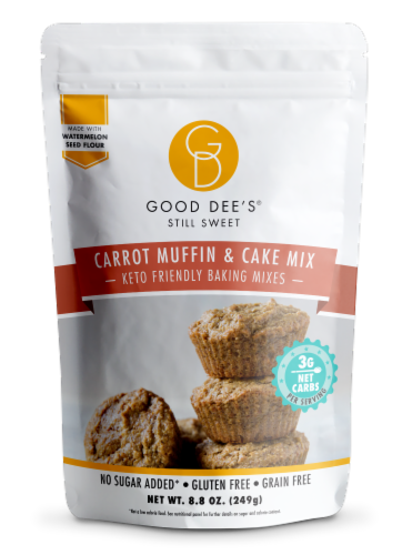 Low Carb Baking Mix,Carrot Muffin & Cake Mix, Keto Baking Mix, No Sugar Added, Gluten Free Perspective: front