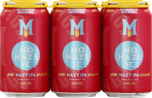 Migration Brewing Mo-Haze-Ic Hazy IPA Beer Perspective: front