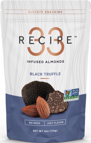 RECIPE 33™ Black Truffle Infused Almonds Perspective: front