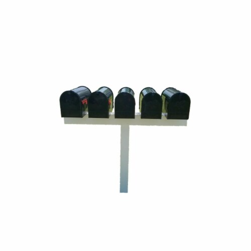 Handy Post HP-1W5 5 Vinyl Sleeve Mailboxe Post, White Perspective: front