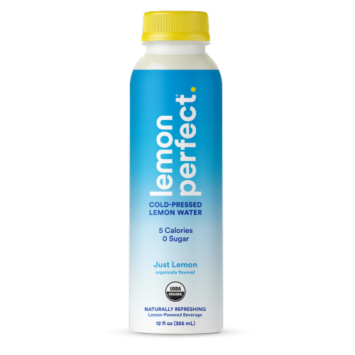Lemon Perfect® Organic Just Lemon Flavored Bottled Water Perspective: front