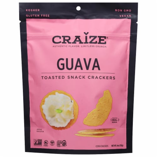 Craize® Guava Toasted Corn Snack Crackers Perspective: front
