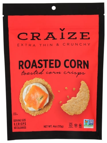 Craize Roasted Corn Toasted Corn Crisps Perspective: front