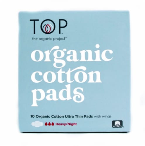 TOP Super Absorbency Organic Cotton Ultra Thin Period Pads with Wings Perspective: front