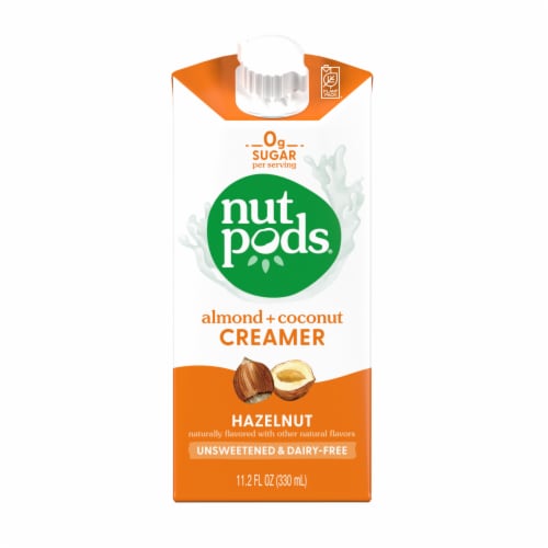Nutpods Unsweetened Dairy-Free Hazelnut Flavored Almond & Coconut Creamer Perspective: front
