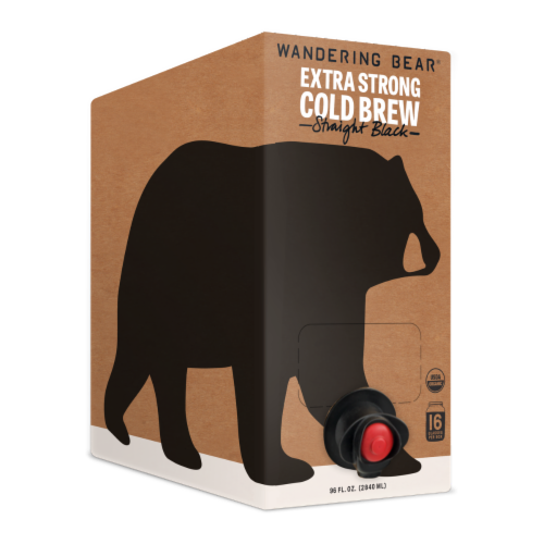 Wandering Bear Black Cold Brew Coffee Perspective: front