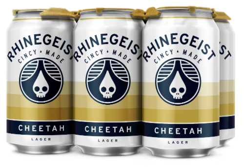 Rhinegeist Cheetah Lager Craft Beer Perspective: front
