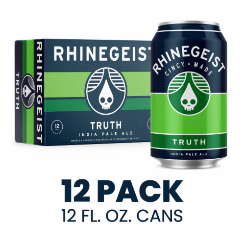 Rhinegeist Truth India Pale Ale Craft Beer Perspective: front