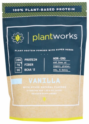 Plant Works Vanilla Plant Protein Powder Perspective: front