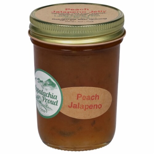 Lucky Clover Farm Peach Jalapeno Jelly Perspective: front