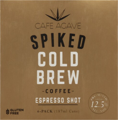 Cafe Agave Espresso Shot Spiked Cold Brew Coffee Perspective: front