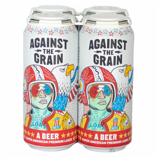 Against the Grain A Beer Super American Premium Lager Perspective: front