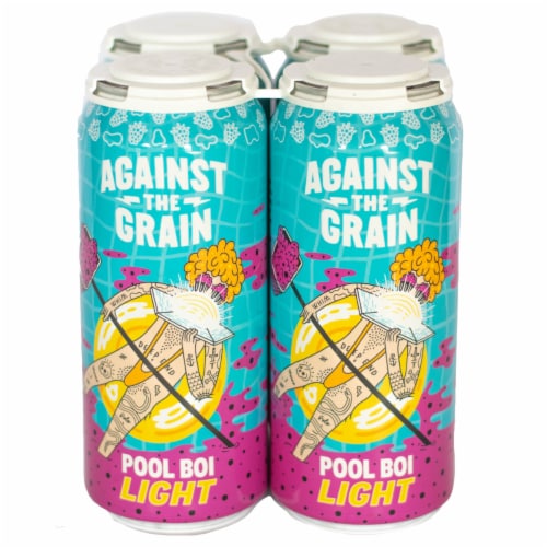 Against the Grain Brewery Pool Boi Light Ale Perspective: front