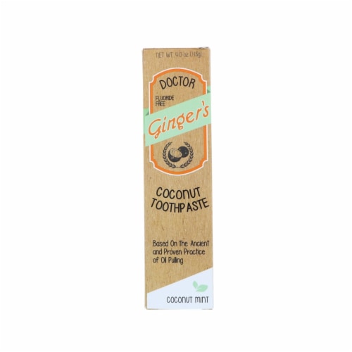 Dr. Ginger's Coconut Toothpaste Coconut Mint, 4 Ounces Perspective: front
