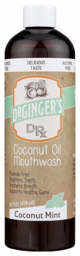 Doctor Ginger's Coconut Mint Fluoride Free Mouthwash Perspective: front