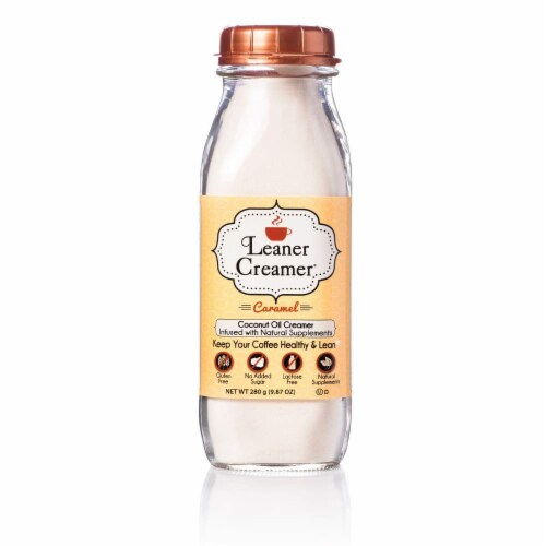 Leaner Creamer Caramel Coconut Oil Creamer Perspective: front