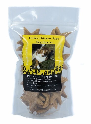 Paws with Purpose Dolli's Dog Snacks Chicken Stars Perspective: front