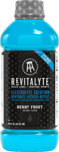 Revitalyte® Black Lable Berry Frost Sports Drink Perspective: front