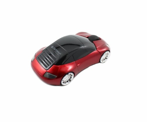 SANOXY 2.4GHz Wireless 3D Car Shape Optical Mouse w/ USB Receiver for PC  (RED) Perspective: front