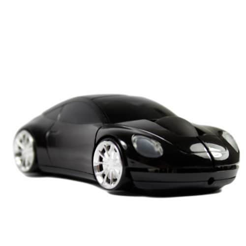 SANOXY Wireless Sport Car Mouse Optical Mouse Mice Ergonomic Design for Computer Laptop Black Perspective: front