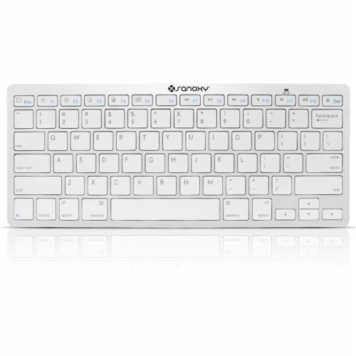 SANOXY Slim Wireless BT Keyboard for iOS, Android, Windows and Mac Perspective: front