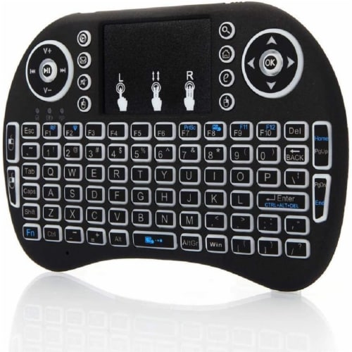 SANOXY Remote Control w. Touchpad Handheld Backlit Keyboard for Multi-Media PC,  Smart TV, An Perspective: front