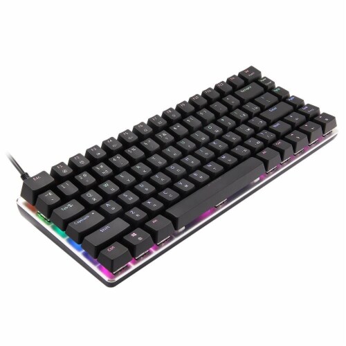SANOXY RGB Backlight 82 Keys Anti-Ghosting Ergonomic Mechanical Keyboard Blue Switch Perspective: front