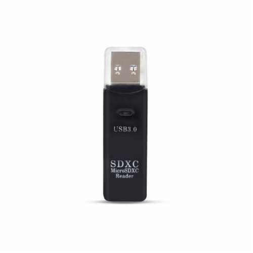 USB 3.0 2 in 1 HighSpeed Memory Card Reader Adapter for Micro SD SDXC TF T-Flash Perspective: front