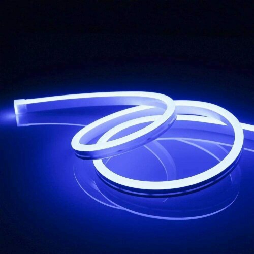 12V Flexible LED Strip Waterproof Neon Lights Silicone Tube (5M - 16.4 FT) blue, - Pick 'n Save