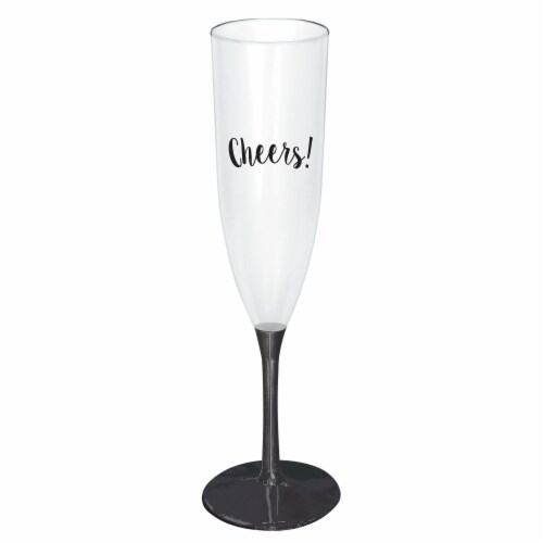 Black Champagne Glasses - Cheers Perspective: front
