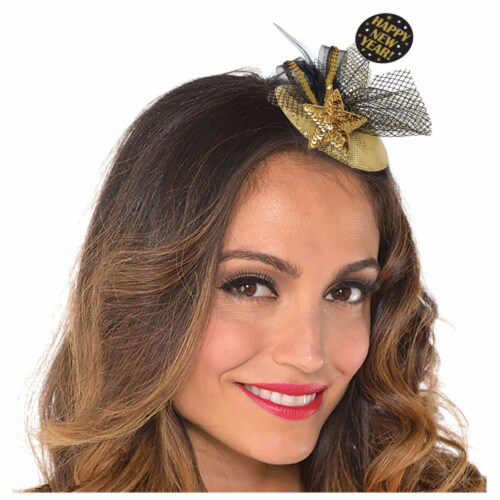 Glitzy Clip-On Couture Hat Perspective: front