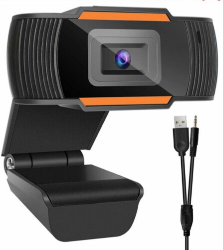 SANOXY 1280 x 720P USB Webcam with 3.5mm Perspective: front