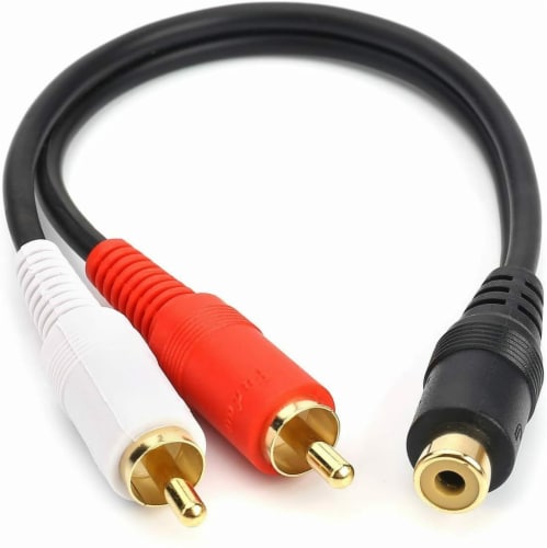 Premium RCA Audio Jack Cable Y Adapter Splitter 1 Female to 2 Male Plug, 1  - Fred Meyer