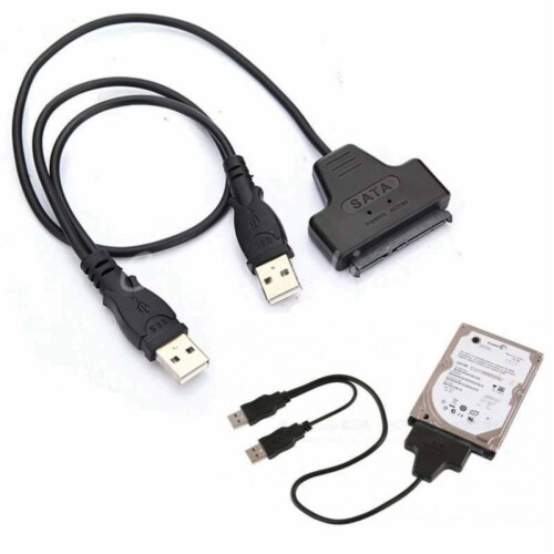 Adapter/Converter SATA 7+15 22 Pin to USB 2.0 Adapter Cable for 2.5 HDD  Laptop Hard Disk Drive