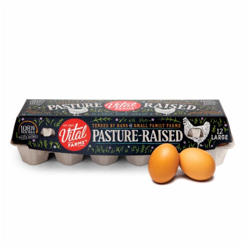 Vital Farms® Pasture-Raised Large Brown Eggs Perspective: front