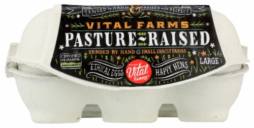 Organic Pasture Raised Eggs (Large), 1.5 dozen, Vital Farms